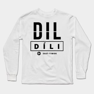 DIL - Díli airport code Long Sleeve T-Shirt